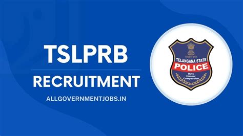 Tslprb Police Recruitment Police Constable Si Asi Mechanic