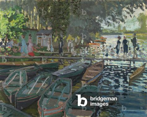 Image Of Bathers At La Grenouillere Oil On Canvas By Monet