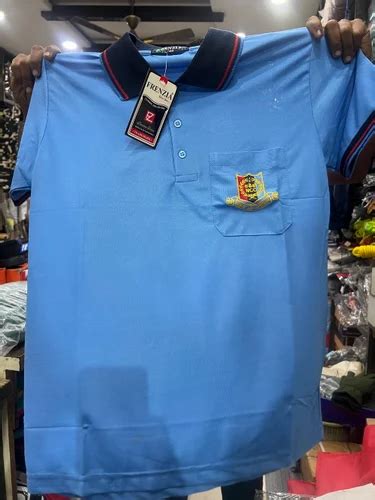 Plain Poly Cotton Ncc Sky Blue Tshirt Half Sleeves At Rs Piece In Durg