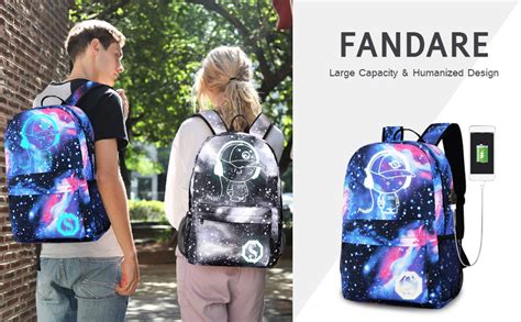 Fandare Sac Dos Lumineux Sacs Galaxy Scolaires Cartables Adolescent