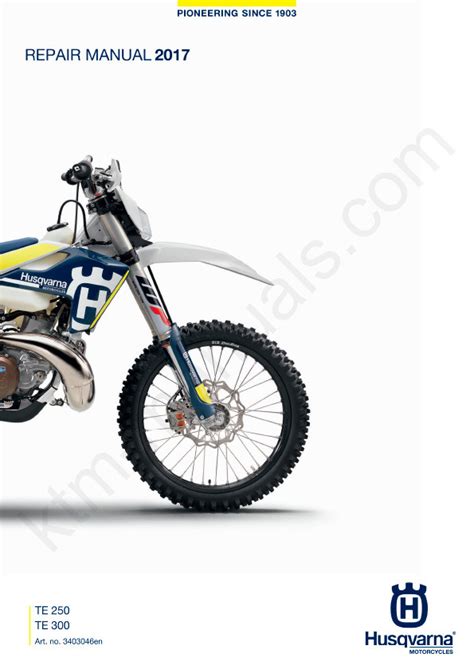 2017 Husqvarna Te 250 300 Service Repair Manual Ktm