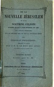 Em Swedenborg De La Nouvelle Jerusalem Et De Sa Doctrine Celeste