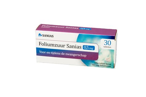 Foliumzuur Sanias Tablet Mg St Sanias Efarma Apotheek En Drogist