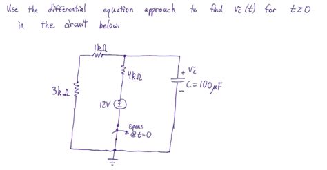 Solved Use The Differential Equation Approach To Find Vc T Chegg