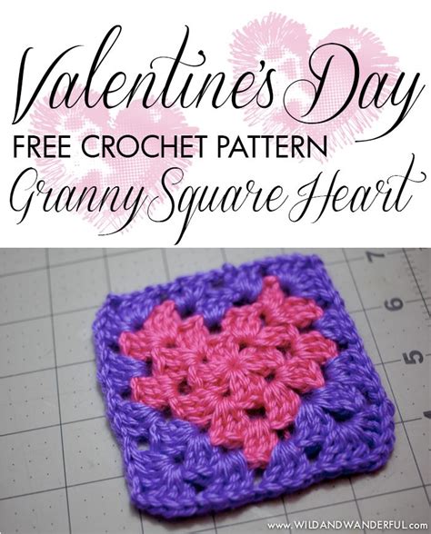 Granny Square Heart Free Crochet Pattern Granny Square