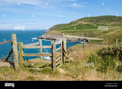 View To Porth Llanllawen From Kissing Gate On Wales Coast Path On Lleyn