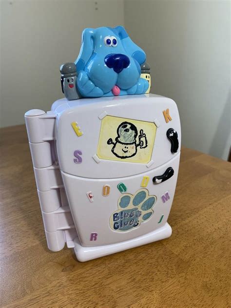 Vintage Tyco 1999 Blues Clues Talking Learning Fridge Blue Salt And Pepper 1995688773