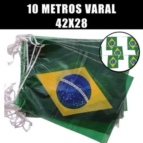 Metros Varal Bandeira Brasil Copa Do Mundo Bandeirao