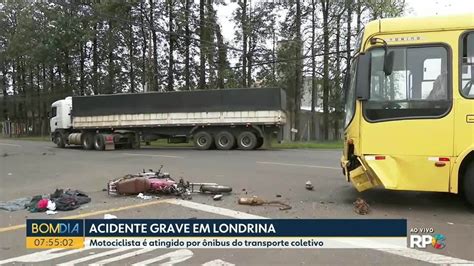 Motociclista Fica Gravemente Ferido Após ônibus Do Transporte Coletivo