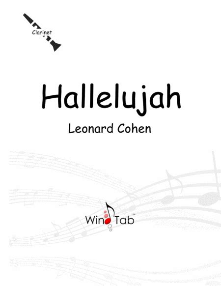 Hallelujah Arr Windtab Sheet Music Lee Dewyze Clarinet Solo