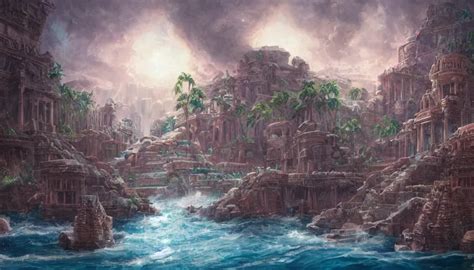 Painting Of The Lost City Of Atlantis Artstation Stable Diffusion