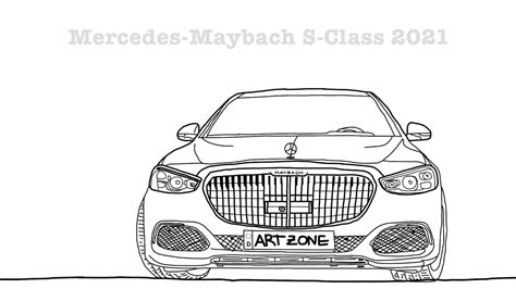 How To Draw Simple And Easy Mercedes Maybach S Class 2021 Youtube