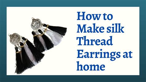 How To Make Beautiful Silk Thread Stud At Home DIY Silk Thread Stud