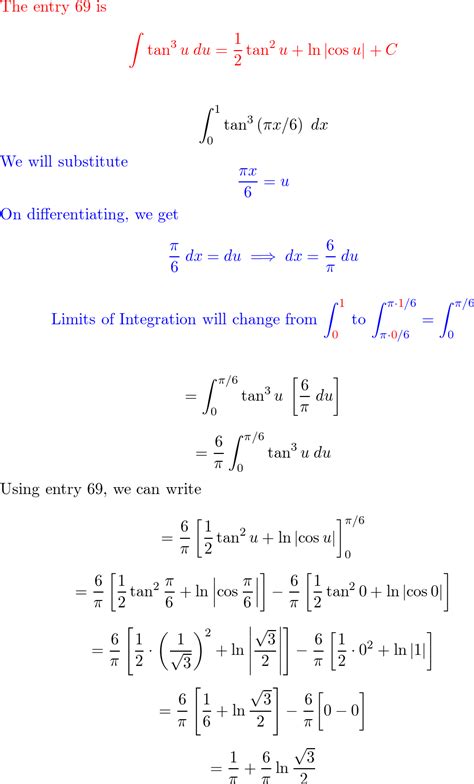 Use The Indicated Entry In The Table Of Integrals On The Ref Quizlet