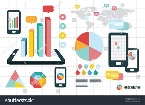 Mobile Phone Analysis Flat Infographic Design Elements Vector 246859348 Shutterstock