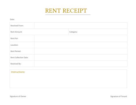 49 Printable Rent Receipts Free Templates Templatelab