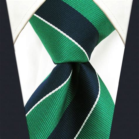 Navy Green Striped Ties Mens Navy And Green Green Stripes