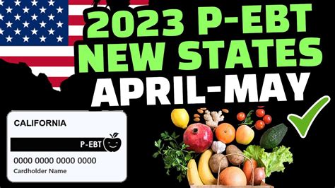 Pebt April May States Approved Ebt Food Stamps P Ebt