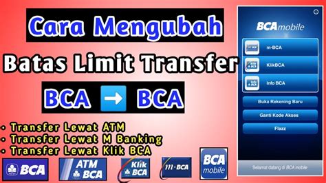 Cara Mengubah Limit Transfer Sesama Rekening Bca Cara Mengatur Limit