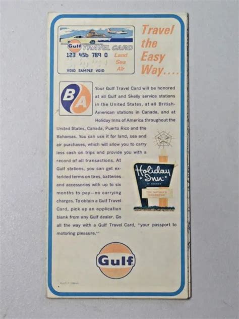 Vintage 1968 Ontario And Quebec Tourguide Map Gulf Oil Folded Paper Map