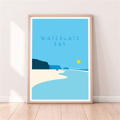 Watergate Bay Print | Cornwall beach print | 360º Beaches Cornwall