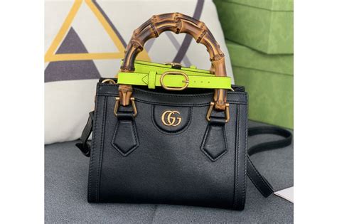 Gucci 655661 Gucci Diana Mini Tote Bag In Black Leather Unrb Ru