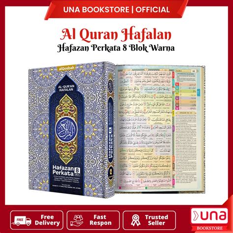 Jual Al Quran Besar Hafalan Perkata Hafazan 8 Blok Ukuran A4 Shopee