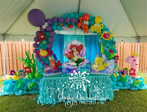 Fiesta Sirena Ariel Fiesta De Sirenita Niña Decoración Para Tarta De