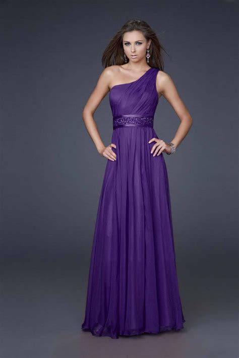 One Shoulder Prom Dresses DressedUpGirl