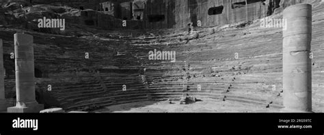 View Of The Nabataean Theatre Petra City Unesco World Heritage Site