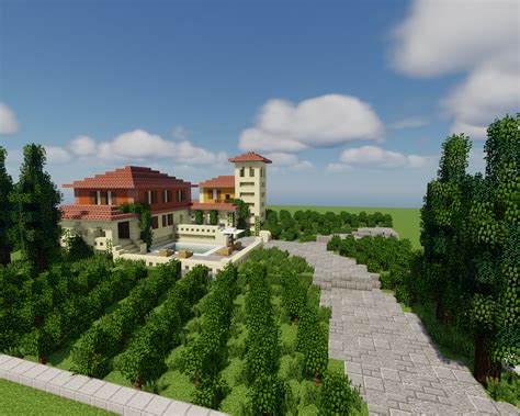 I Built A Italian Villa And A Vineyard Minecraftbuilds Minecraft