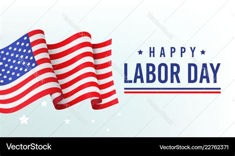 Happy labor day banner poster Royalty Free Vector Image