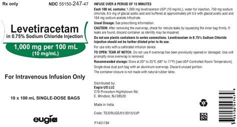 Dailymed Levetiracetam Levetiracetam In Sodium Chloride Injection