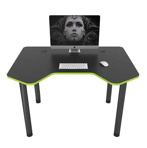 Геймерский стол 120 см Comfort Joystick черный + зеленый (ID#2101366073 ...