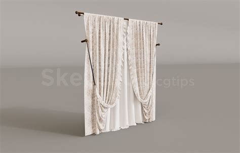 11111. Free Sketchup Curtain Model Download