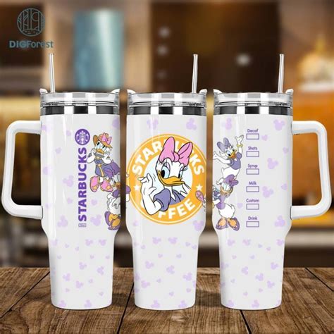 Disney Daisy Duck Cartoon 40oz Tumbler Design Sublimation Designs