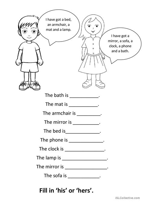 Possessive Pronouns His Her Worksheets Alphabet Worksheets The Best