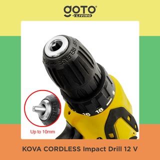 Jual Goto Kova Mesin Bor Baterai Tangan Cordless Drill V Shopee