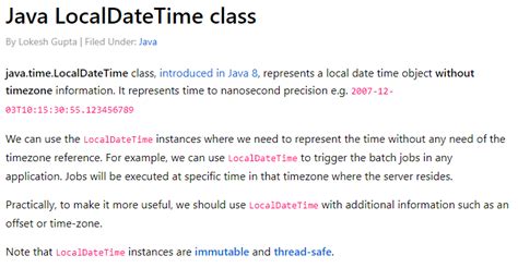 Java LocalDateTime (with Examples) - HowToDoInJava