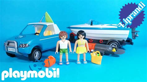 Playmobil Summer Fun Surfer Pickup With Speedboat Review Eng