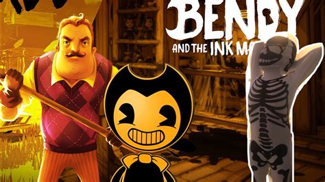 I Played The Bendy Mod Of Hello Neighbor Halloween Youtube