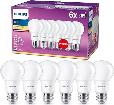 PHILIPS Lampadina LED Goccia Equivalente A 60 W Attacco E27 Luce