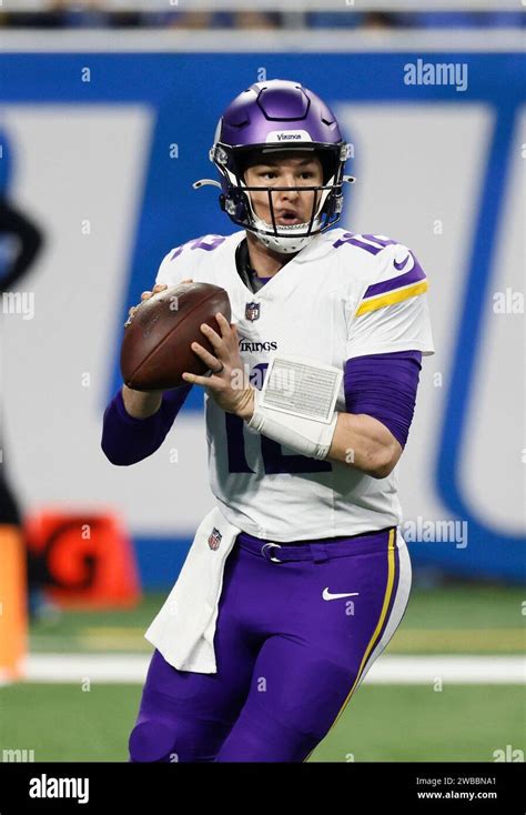 Minnesota Vikings Quarterback Nick Mullens 12 Looks To Pass The Ball