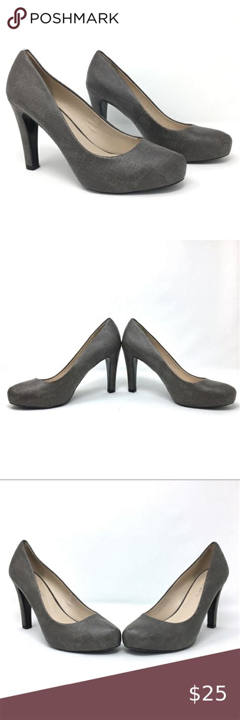 Franco Sarto Cicero Pump Gray Snakeskin Size 95 Shoes Women Heels