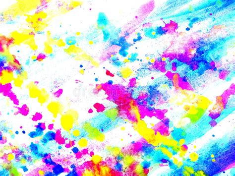 Abstract Watercolor On White Background The Color Splashing On The