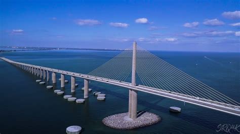 Sunshine Skyway Bridge 4k Aerial Youtube