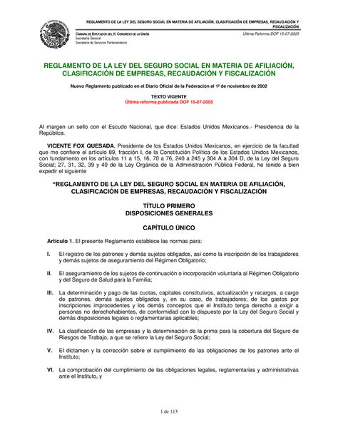 Reglamento Clasificacion Empresas Fiscalizacin Cmara De Diputados