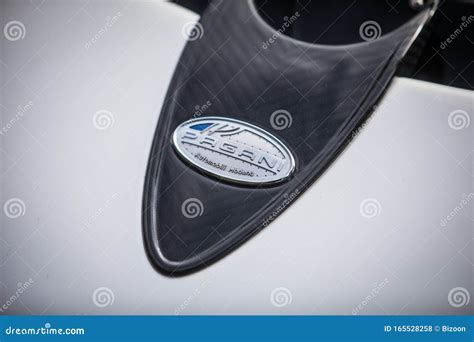 Pagani logo on a sport car editorial stock photo. Image of carbon - 165528258