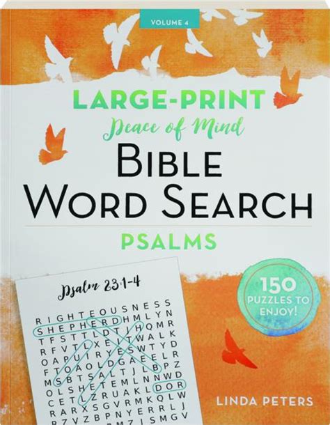 Large Print Peace Of Mind Bible Word Search Volume 4 Psalms