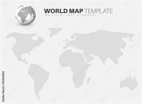 World map template for your infographics reports Stock Vector | Adobe Stock